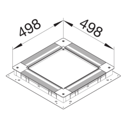 Σχέδια προϊόντος Με χαλύβδινα πλαϊνά καλύμματα, διαστάσεις 498x498mm Διάφορα φύλλο inox